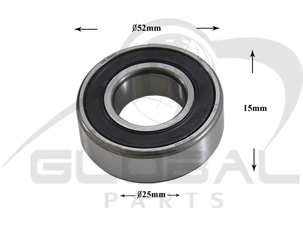 Gallery image 1 of ΡΟΥΛΕΜΑΝ ΠΛΥΝΤΗΡΙΟY ΡΟΥΧΩΝ 6205 2RS SKF 25x52x15