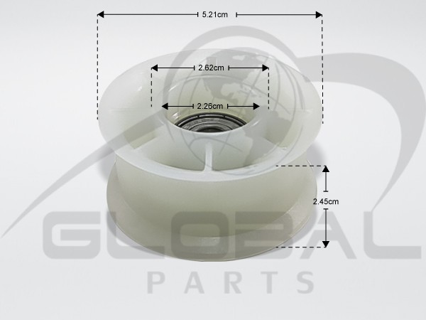 Gallery image 1 of ΤΡΟΧΑΛΙΑ ΜΟΤΕΡ ΠΛΥΝΤΗΡΙΟΥ ΡΟΥΧΩΝ ARISTON INDESIT C00519663