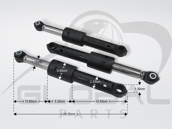 Gallery image 1 of ΑΜΟΡΤΙΣΕΡ ΠΛΥΝΤΗΡΙΟY ΡΟΥΧΩΝ SIEMENS BOSCH SET 3 ΤΕΜ.80N SUSPA 00742719