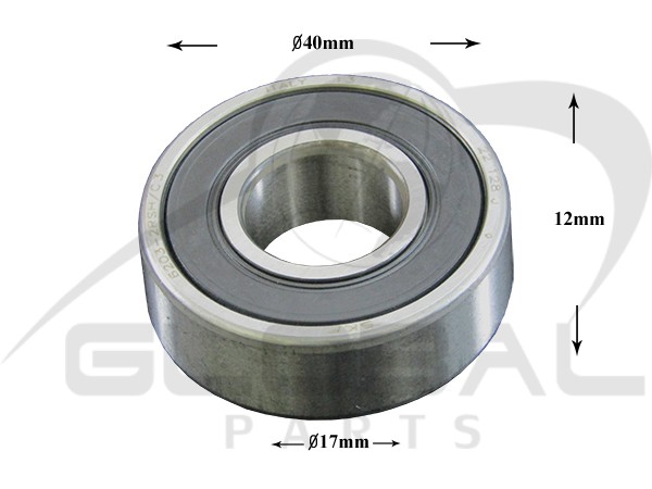 Gallery image 1 of ΡΟΥΛΕΜΑΝ ΠΛΥΝΤΗΡΙΟY ΡΟΥΧΩΝ 6203 2RS SKF 17x40x12