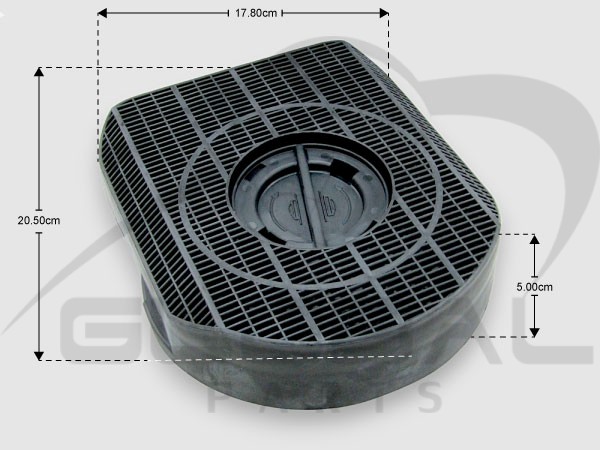 Gallery image 1 of ΦΙΛΤΡΟ ΑΠΟΡΡΟΦΗΤΗΡΑ ΑΝΘΡΑΚΑ CANDY ARISTON ELECTROLUX ELICA GORENJE WHIRLPOOL C00307663