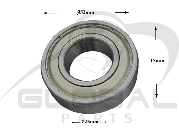 Gallery image 1 of ΡΟΥΛΕΜΑΝ ΠΛΥΝΤΗΡΙΟΥ ΡΟΥΧΩΝ 6205ΖΖ NSK 25x52x15