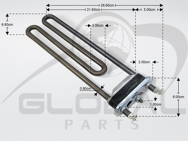 Gallery image 1 of ΑΝΤΙΣΤΑΣΗ ΠΛΥΝΤΗΡΙΟY ΡΟΥΧΩΝ 2050W ΜΕ ΤΡΥΠΑ & ΦΑΡΔΙΑ ΦΛΑΝΤΖΑ