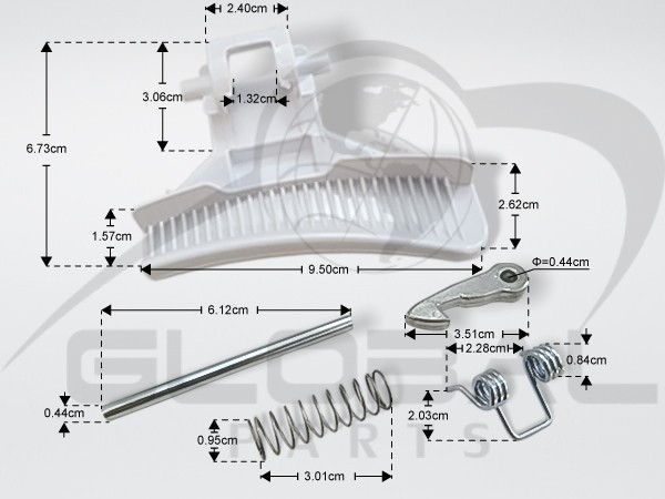 Gallery image 1 of ΚΛΕΙΣΤΡΟ ΠΛΥΝΤΗΡΙΟΥ ΡΟΥΧΩΝ AEG ZANUSSI KIT 4055304143
