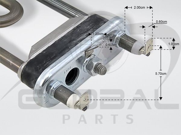 Gallery image 2 of ΑΝΤΙΣΤΑΣΗ ΠΛΥΝΤΗΡΙΟY ΡΟΥΧΩΝ 2050W ΜΕ ΤΡΥΠΑ & ΦΑΡΔΙΑ ΦΛΑΝΤΖΑ