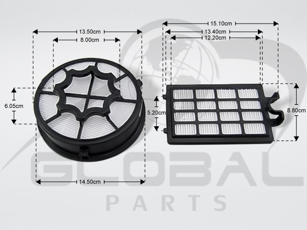 Gallery image 1 of ΓΝΗΣΙΑ ΦΙΛΤΡΑ ΣΕΤ  ΣΚΟΥΠΑΣHEPA  AEF1120 AEG ZANUSSI 9001680249