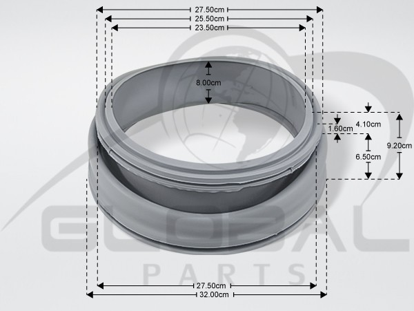 Gallery image 1 of ΛΑΣΤΙΧΟ ΠΟΡΤΑΣ ΠΛΥΝΤΗΡΙΟY ΡΟΥΧΩΝ PITSOS 2600 OR