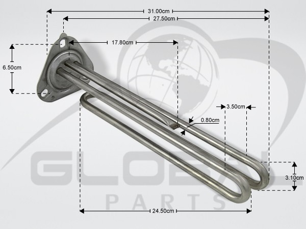 Gallery image 1 of ΑΝΤΙΣΤΑΣΗ ΜΠΟΙΛΕΡ ΕΠΑΓΓ.ΠΛ.ΠΙΑΤΩΝ 2000W 230/230V L35CM