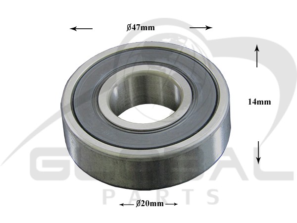 Gallery image 1 of ΡΟΥΛΕΜΑΝ ΠΛΥΝΤΗΡΙΟY ΡΟΥΧΩΝ 6204 2RS SKF 20x47x14