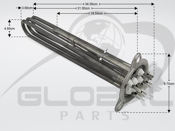 Gallery image 1 of ΑΝΤΙΣΤΑΣΗ ΜΠΟΙΛΕΡ ΕΠΑΓ.ΠΛ.ΠΙΑΤΩΝ 6000W 220/380V