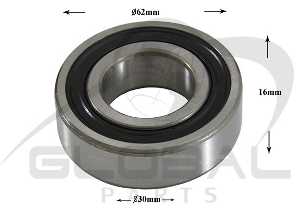 Gallery image 1 of ΡΟΥΛΕΜΑΝ ΠΛΥΝΤΗΡΙΟY ΡΟΥΧΩΝ 6206 2RS SKF 30x62x16