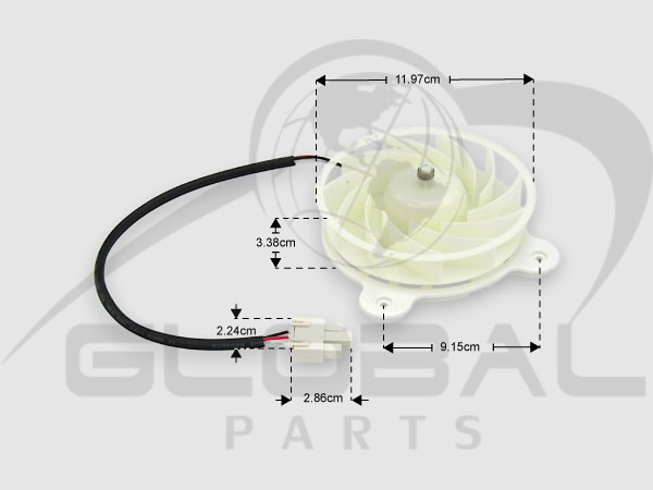 Gallery image 1 of ΑΝΕΜΙΣΤΗΡΑΣ ΨΥΓΕΙΟΥ  ΝΟ FROST ZWF-30-3 DC12V 1870 RPM