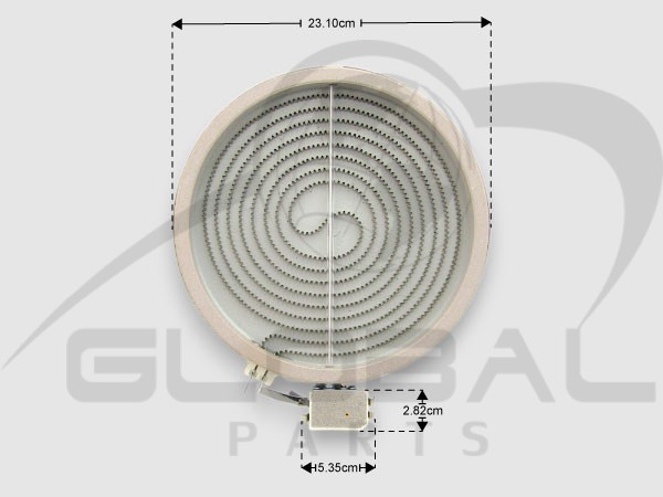 Gallery image 1 of ΕΣΤΙΑ ΚΟΥΖΙΝΑΣ ΚΕΡΑΜΙΚΗ 230ΜΜ 2100W WHIRLPOOL 481231018892