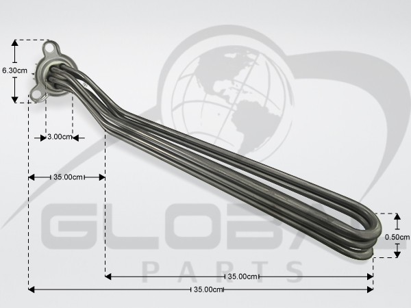 Gallery image 1 of ΑΝΤΙΣΤΑΣΗ ΜΠΟΙΛΕΡ ΕΠΑΓ.ΠΛ.ΠΙΑΤΩΝ 6000W 230/400V