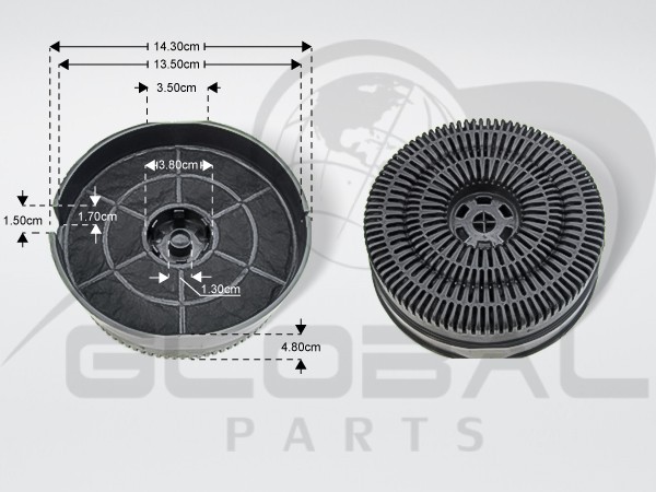 Gallery image 1 of ΦΙΛΤΡΑ ΑΠΟΡΡΟΦΗΤΗΡΑ ΑΝΘΡΑΚΑ ΣΕΤ ELICA BOSCH PYRAMIS CFC0038000