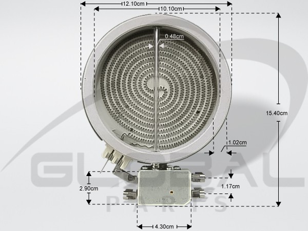 Gallery image 1 of ΕΣΤΙΑ ΚΕΡΑΜΙΚΗ SIEMENS BOSCH Φ10CM 650W 00674840