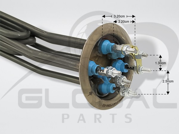 Gallery image 2 of ΑΝΤΙΣΤΑΣΗ ΜΠΟΙΛΕΡ ΕΠΑΓΓ.ΠΛ.ΠΙΑΤΩΝ 7500W 380/220V L45CM