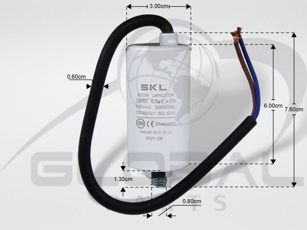 Gallery image 1 of ΠΥΚΝΩΤΗΣ ΠΛΥΝΤΗΡΙΟY ΡΟΥΧΩΝ 6.3MF ΜΕ ΚΑΛΩΔΙΟ