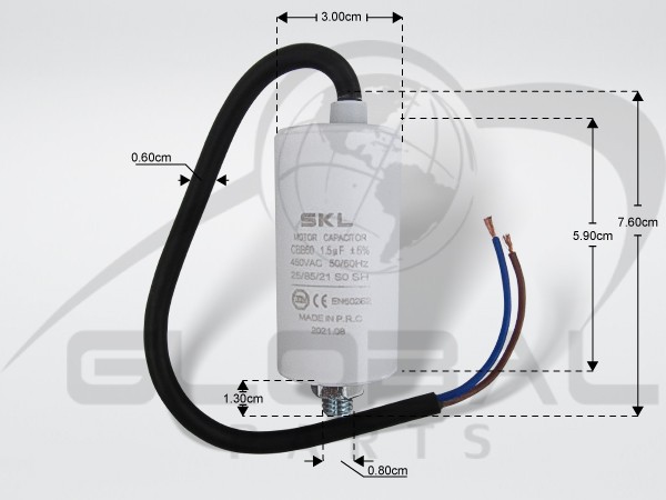 Gallery image 1 of ΠΥΚΝΩΤΗΣ ΠΛΥΝΤΗΡΙΟY ΡΟΥΧΩΝ 1.5MF ΜΕ ΚΑΛΩΔΙΟ