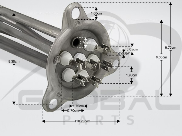 Gallery image 2 of ΑΝΤΙΣΤΑΣΗ ΜΠΟΙΛΕΡ ΕΠΑΓ.ΠΛ.ΠΙΑΤΩΝ 6000W 220/380V