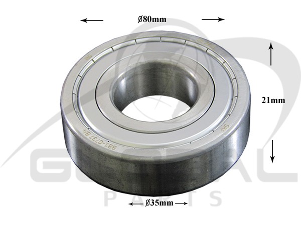 Gallery image 1 of ΡΟΥΛΕΜΑΝ ΠΛΥΝΤΗΡΙΟY ΡΟΥΧΩΝ SKF 6307ZZ 35x80x21
