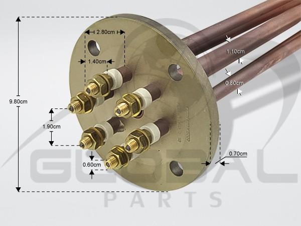 Gallery image 2 of ΑΝΤΙΣΤΑΣΗ ΜΠΟΙΛΕΡ ΕΠ.ΠΛ.ΠΙΑΤΩΝ CIMSA-FABER 5000W 220/380V
