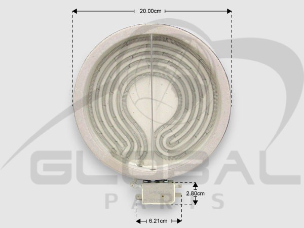 Gallery image 1 of ΓΝΗΣΙΑ ΕΣΤΙΑ ΚΟΥΖΙΝΑΣ ΚΕΡΑΜΙΚΗ 200ΜΜ 1700W WHIRLPOOL C00139053