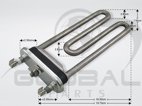 Gallery image 1 of ΑΝΤΙΣΤΑΣΗ ΠΛΥΝΤΗΡΙΟΥ ΡΟΥΧΩΝ Γ.Χ 1700W 230V ΜΕ ΘΕΡΜΑΣΦΑΛΕΙΑ