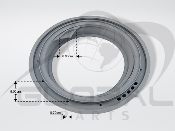 Gallery image 2 of ΛΑΣΤΙΧΟ ΠΟΡΤΑΣ ΠΛΥΝΤΗΡΙΟY ΡΟΥΧΩΝ WHIRLPOOL IGNIS BAUKNECHT
