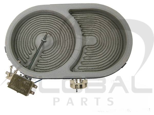 Gallery image 1 of ΕΣΤΙΑ ΚΟΥΖΙΝΑΣ ΚΕΡΑΜΙΚΗ ΟΒΑΛ Φ270/170 2000W C00084562